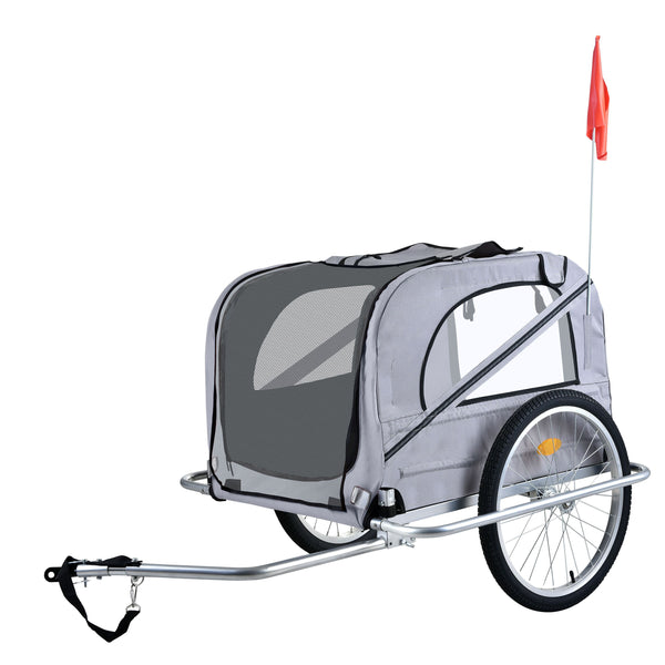Veloanhänger Hundeanhänger grau