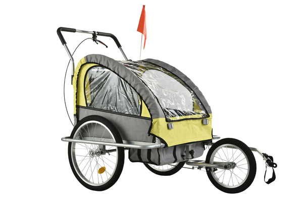 Veloanhänger & Jogger 2in1 gelb
