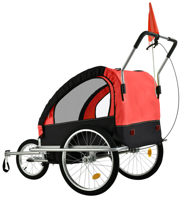 Veloanhänger & Jogger 2in1 rot