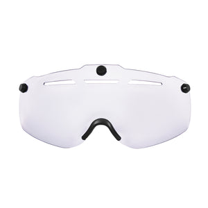 Velohelm Skatehelm mit Visier 55 - 58 cm schwarz