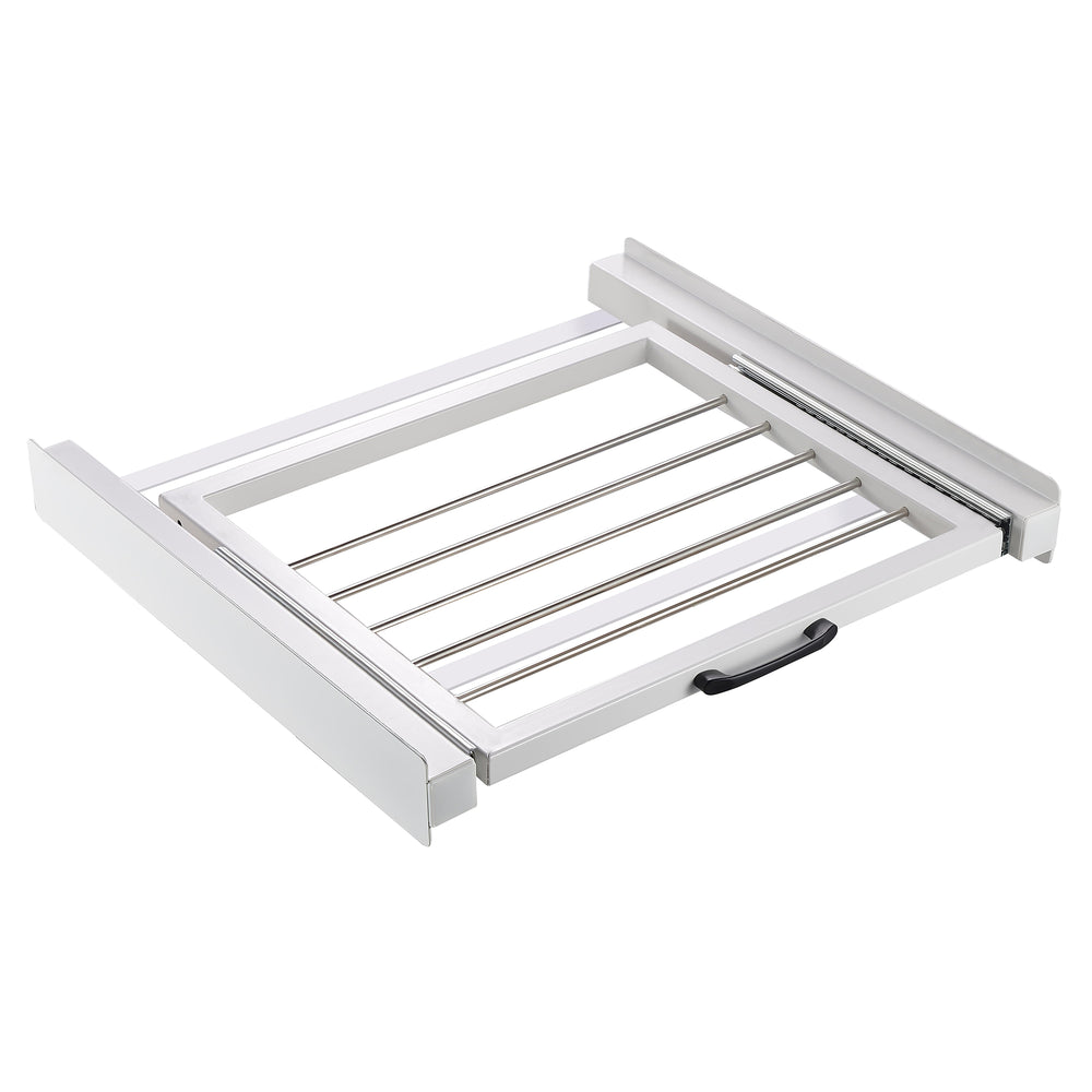 Connecting frame for washing machines with towel rail