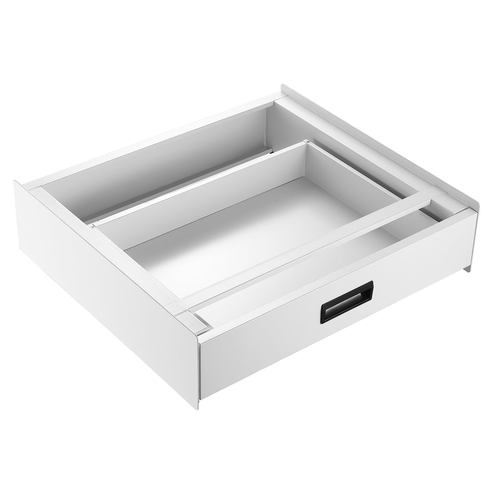 Connecting frame for washing machines with drawer