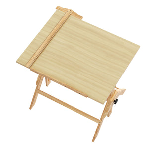 Zeichentisch verstellbar 90 x 60 x 75 - 96 cm natur