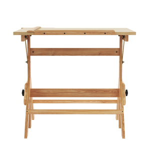 Zeichentisch verstellbar 90 x 60 x 75 - 96 cm natur