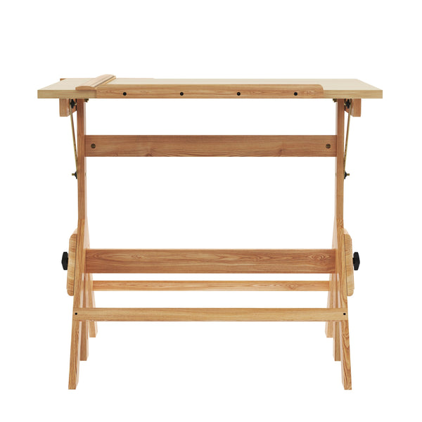 Zeichentisch verstellbar 90 x 60 x 75 - 96 cm natur