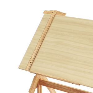 Zeichentisch verstellbar 90 x 60 x 75 - 96 cm natur