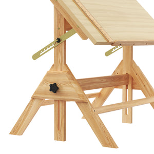 Zeichentisch verstellbar 90 x 60 x 75 - 96 cm natur