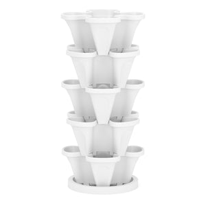 Pflanzenturm 5 Ebenen 35 x 69 cm weiss