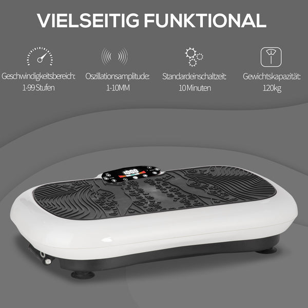 Vibration plate with 2 fitness bands, 99 vibration levels