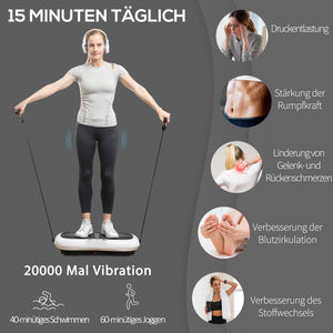 Vibration plate with 2 fitness bands, 99 vibration levels