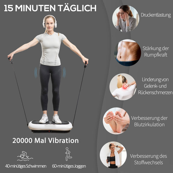 Vibration plate with 2 fitness bands, 99 vibration levels