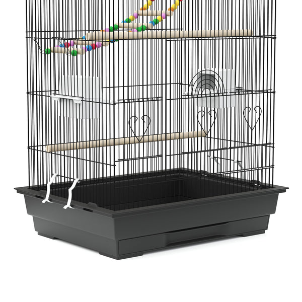 Vogelkäfig 47 x 36 x 100 cm schwarz