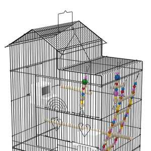 Vogelkäfig 47 x 36 x 100 cm schwarz
