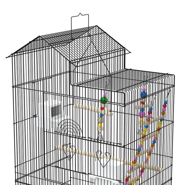 Vogelkäfig 47 x 36 x 100 cm schwarz
