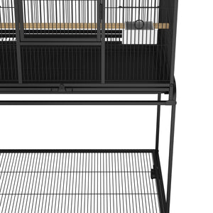 Vogelkäfig 79 x 46 x 159 cm schwarz