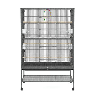 Vogelkäfig 79 x 52 x 135 cm schwarz