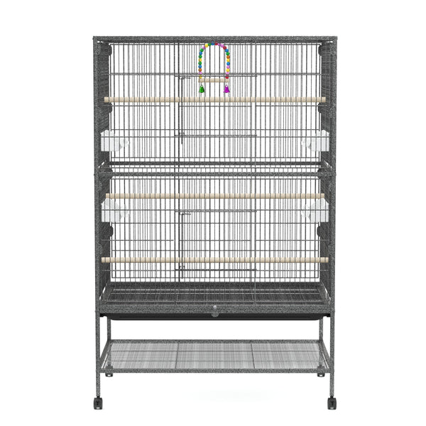 Vogelkäfig 79 x 52 x 135 cm schwarz