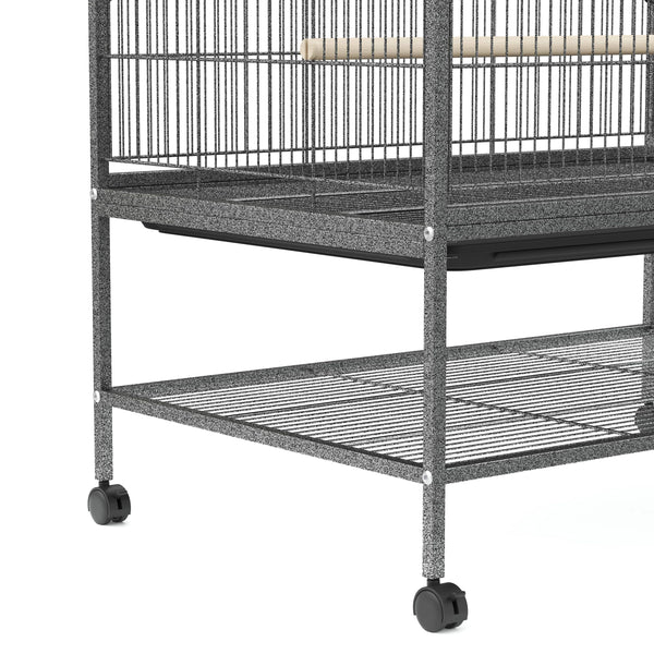 Vogelkäfig 79 x 52 x 135 cm schwarz