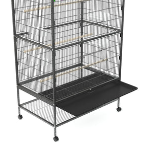 Vogelkäfig 79 x 52 x 135 cm schwarz