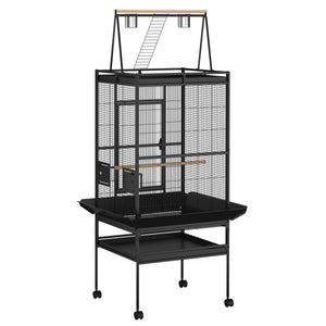 Vogelkäfig 81 x 77 x 174 cm schwarz