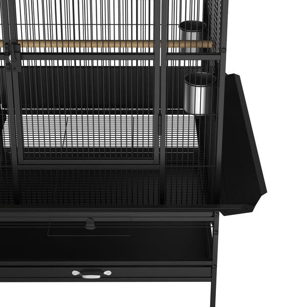 Vogelkäfig 81 x 77 x 174 cm schwarz