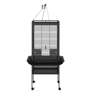 Vogelkäfig 81 x 77 x 174 cm schwarz