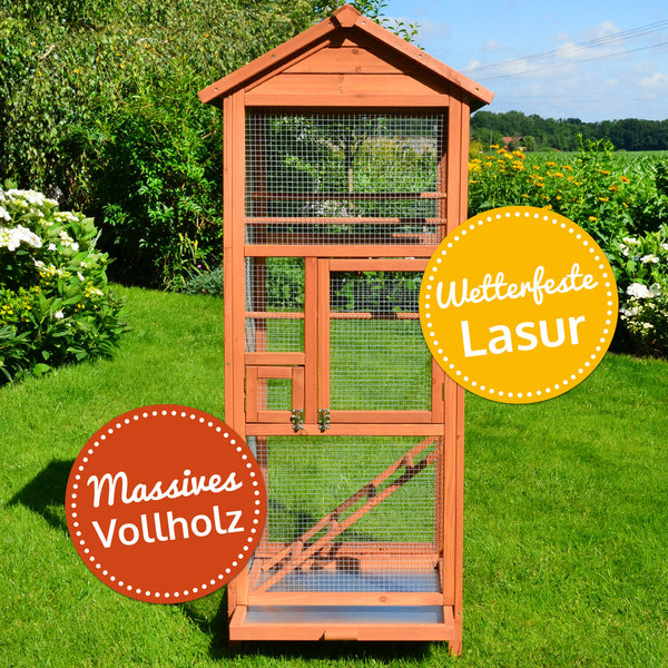 Voliere Holz Vogelvoliere M