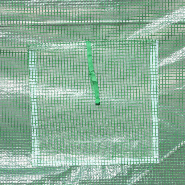Gewächshaus 500x200x205cm Foliengewächshaus Tomatenhaus Tür mit Moskitonetz