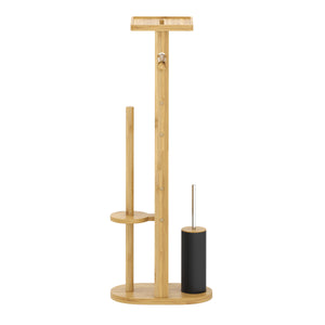 WC-Garnitur stehend Bambus natur/schwarz