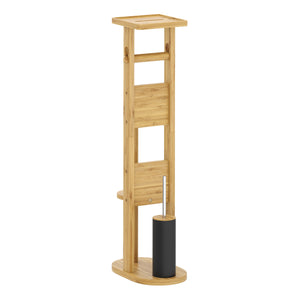 WC-Garnitur stehend Bambus natur/schwarz