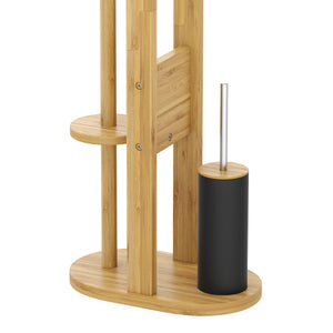 WC-Garnitur stehend Bambus natur/schwarz