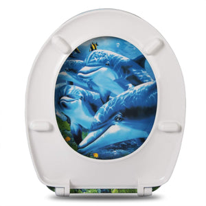 WC-Sitz Duroplast mit Absenkautomatik Delfine
