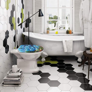 WC-Sitz Duroplast mit Absenkautomatik Delfine