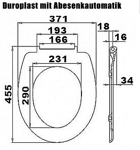 WC-Sitz Duroplast mit Absenkautomatik gold VIP