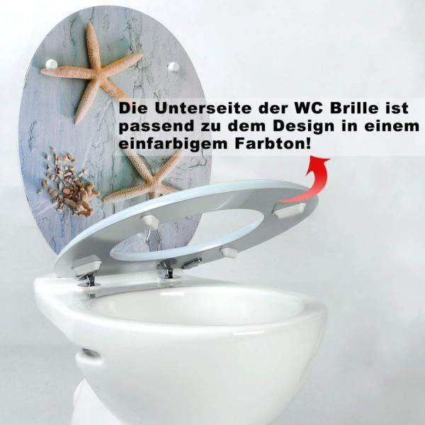 WC-Sitz MDF mit Absenkautomatik, Softclose Scharnier, Schön