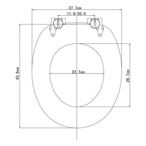 WC-Sitz MDF mit Absenkautomatik, Softclose Scharnier, Schön