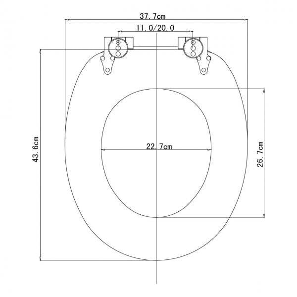 WC-Sitz MDF mit Absenkautomatik, Softclose Scharnier, Schön