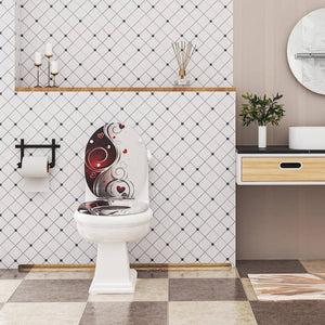 WC Sitz mit Absenkautomatik verchromt Scharniere Herzen