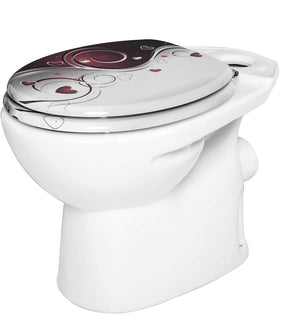 WC Sitz mit Absenkautomatik verchromt Scharniere Herzen