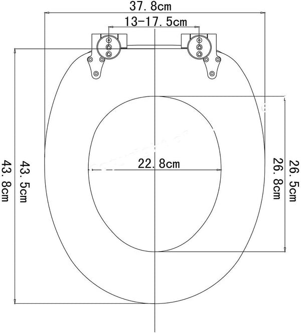 WC-Sitz MDF mit Absenkautomatik Softclose Scharnier Buche
