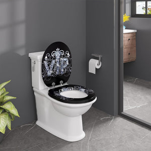 WC-Sitz Toilettensitz mit Absenkautomatik MDF Holzkern Softclose Scharnier