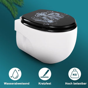 WC-Sitz Toilettensitz mit Absenkautomatik MDF Holzkern Softclose Scharnier