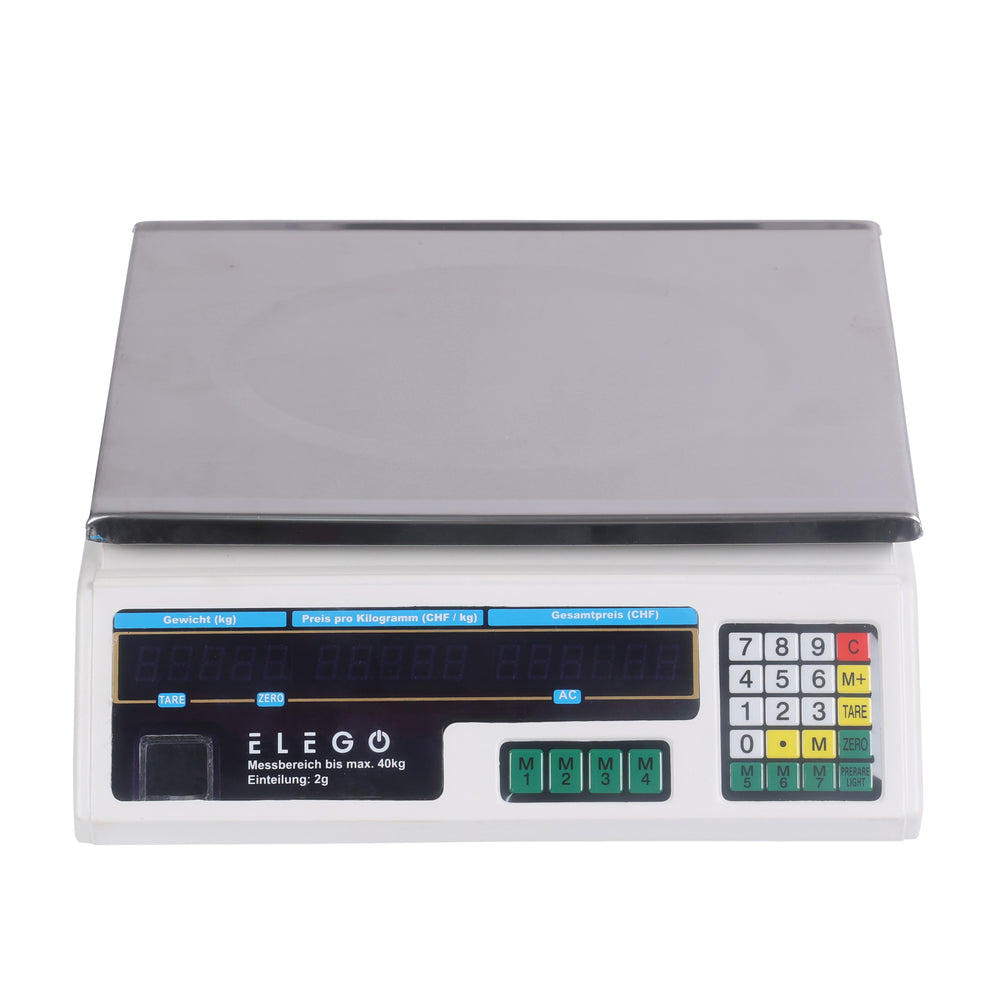 Waage digital mit Preisanzeige 40 kg / 2 g