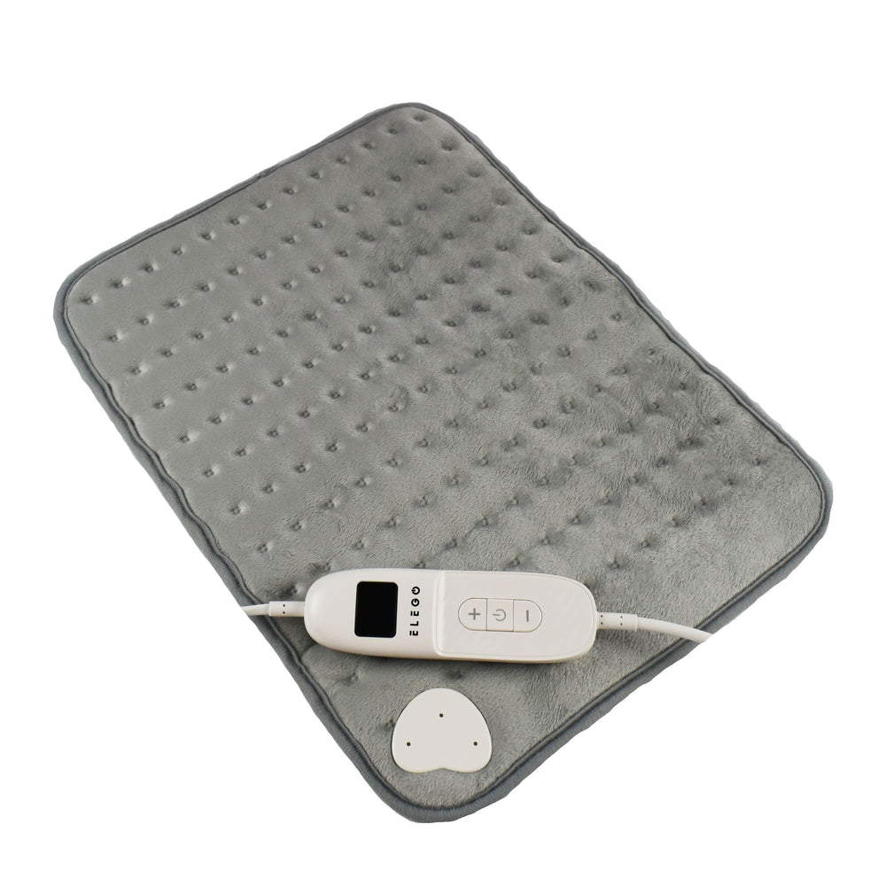 Coussin chauffant électrique 40 x 30 cm gris