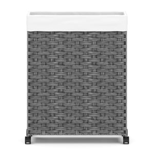 Wäschekorb Rattan 1 Fach 66L grau