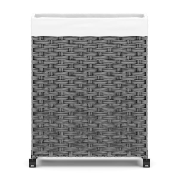 Wäschekorb Rattan 1 Fach 66L grau