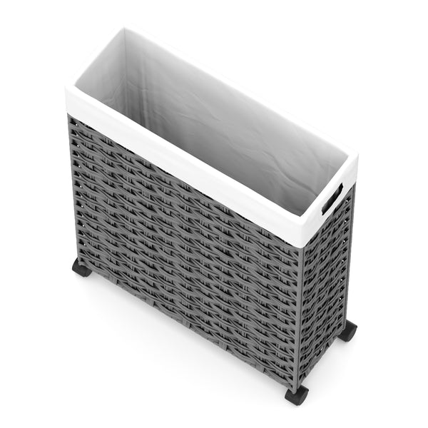Wäschekorb Rattan 1 Fach 66L grau