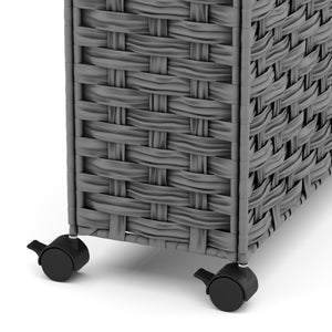 Wäschekorb Rattan 1 Fach 66L grau