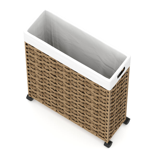 Wäschekorb Rattan 1 Fach 66L braun