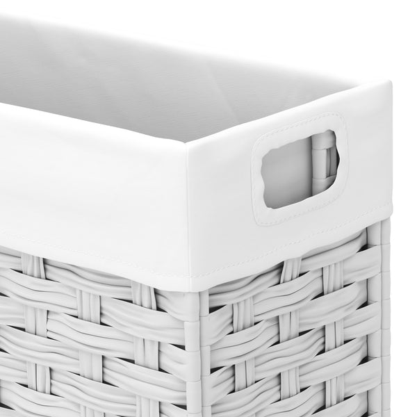 Wäschekorb Rattan 1 Fach 66L weiss